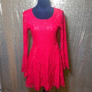 Red laced dress